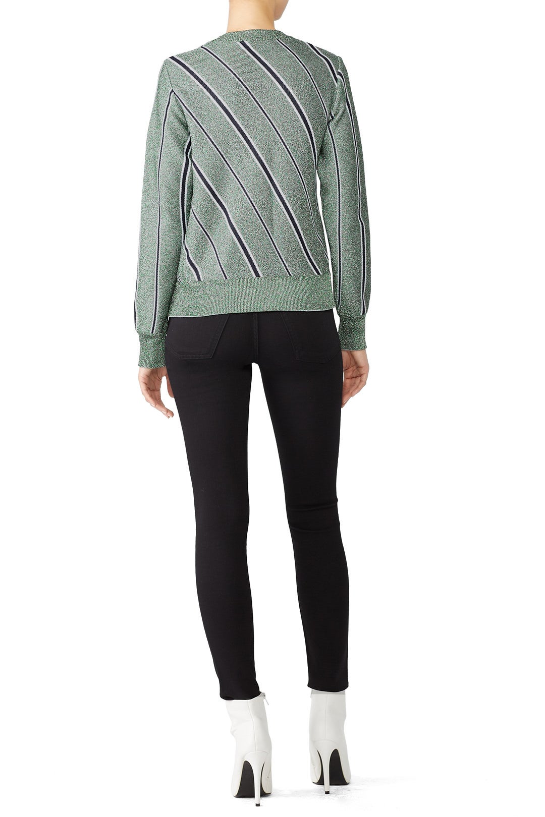 Striped Lurex Sweater by Cedric Charlier 1