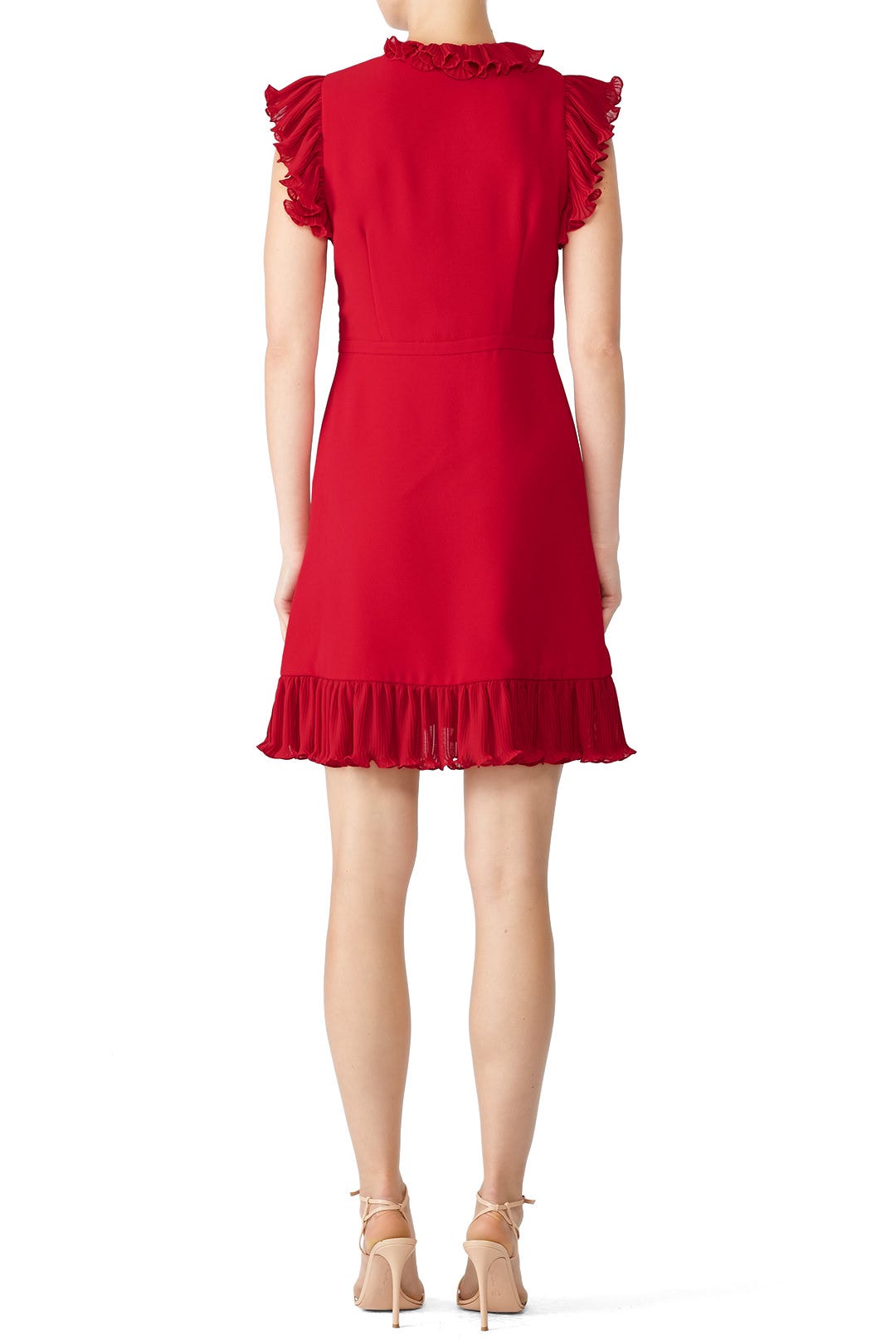 Red Flutter Ruffle Dress by Jill Jill Stuart 2