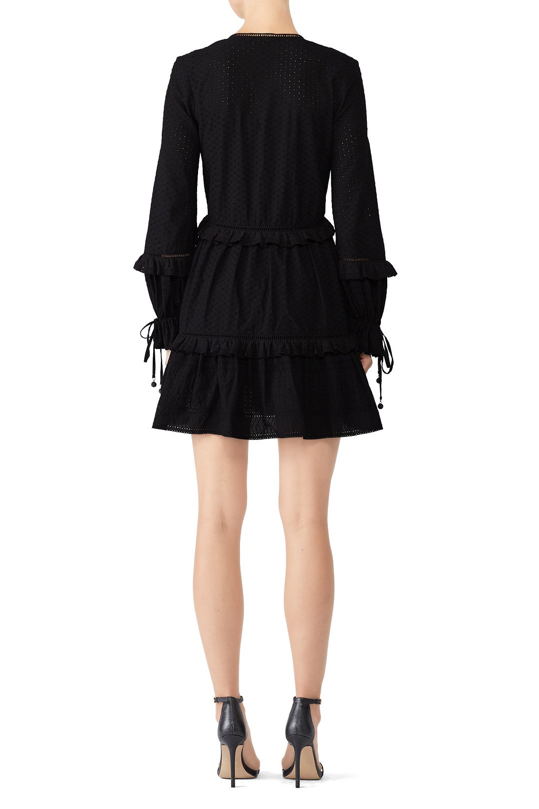 Embroidered Ruffle V-Neck Dress by SIMKHAI 1