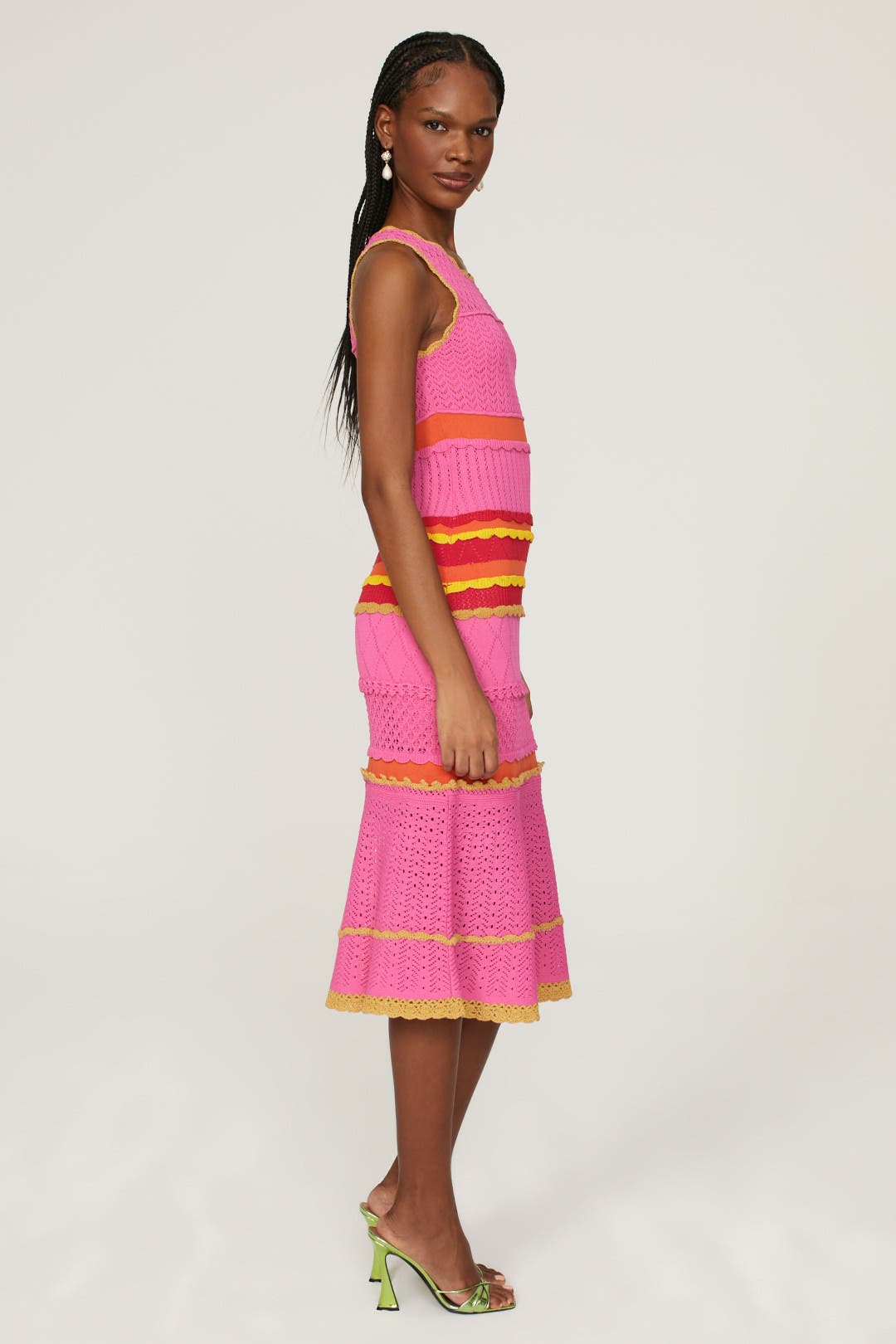 Mixed Midi Dress by Milly | Rent the Runway