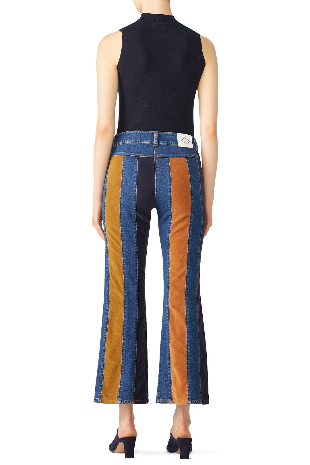 Patchwork Striped Jeans by See by Chloé 1