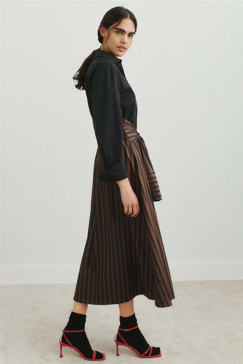 Loch Poplin Tie Maxi Dress by SIMONMILLER - Photo 1