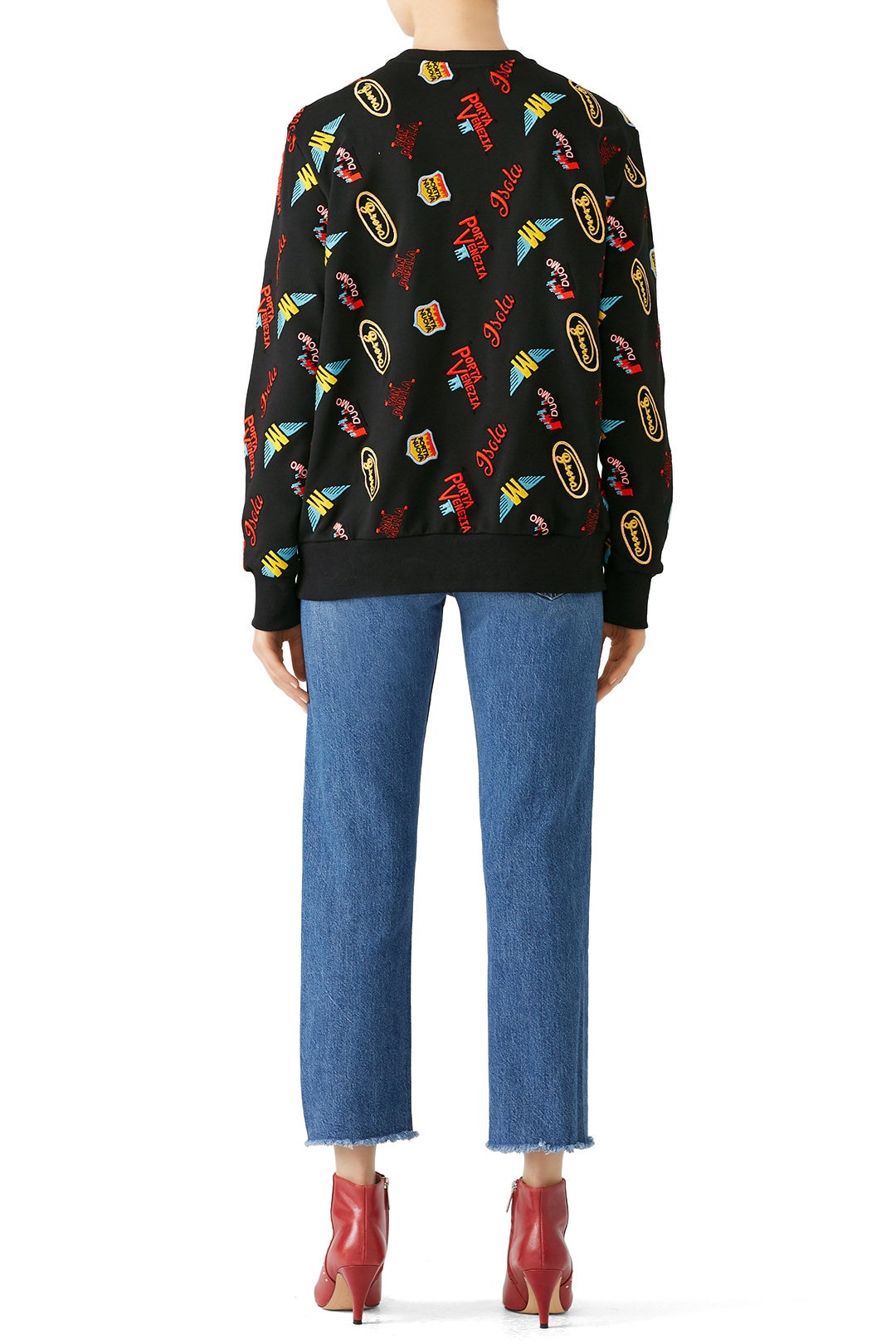 Black Patches Sweatshirt by MSGM 1