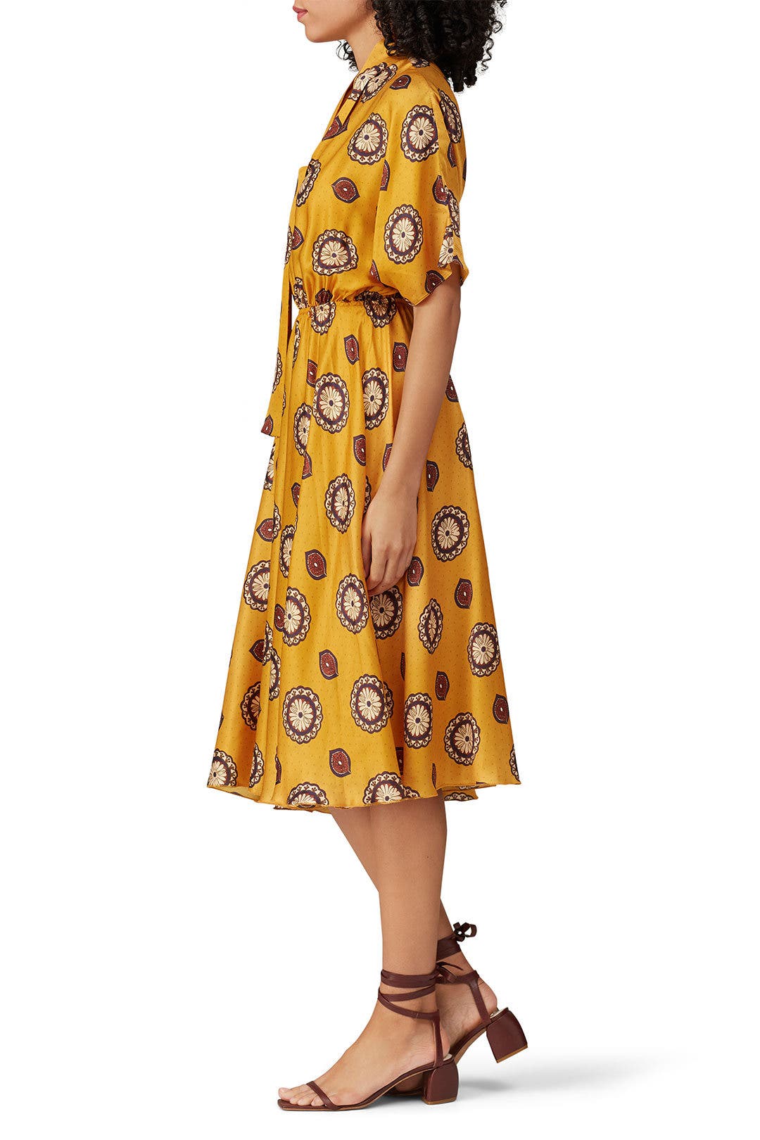 Marigold Print Dress by NISSA | Rent the Runway