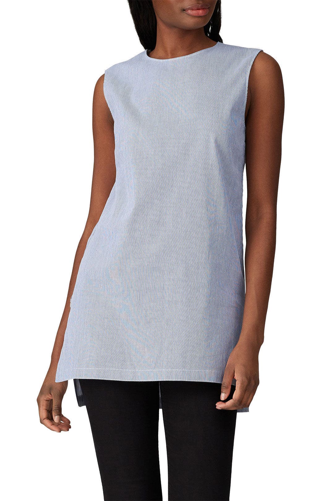 Pinstripe Sleeveless Top by Victor Alfaro x RTR 1