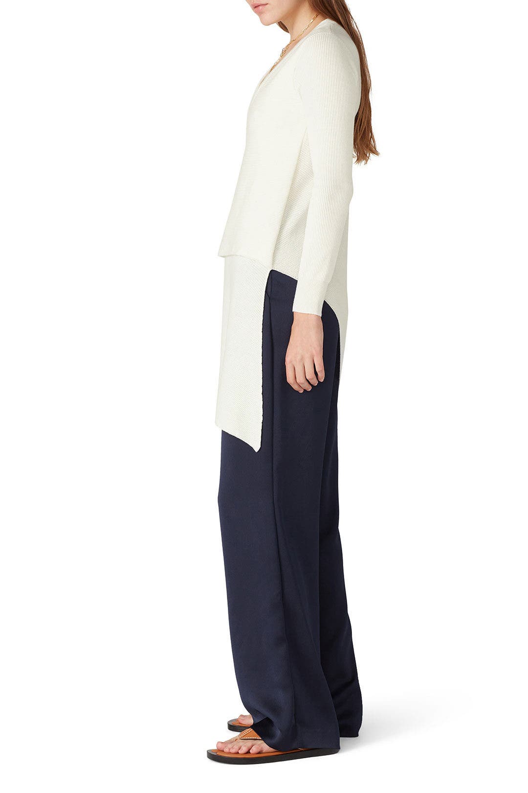 Ivory Asymmetrical Sweater by Derek Lam 10 Crosby x RTR 2