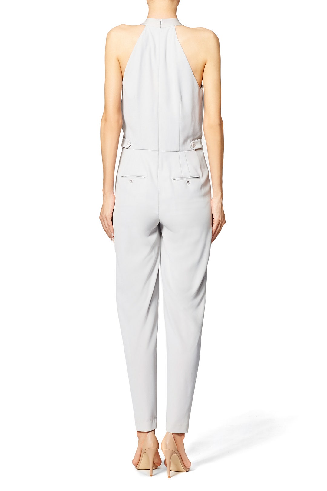 Gray Tuxedo Jumpsuit by HALSTON 1