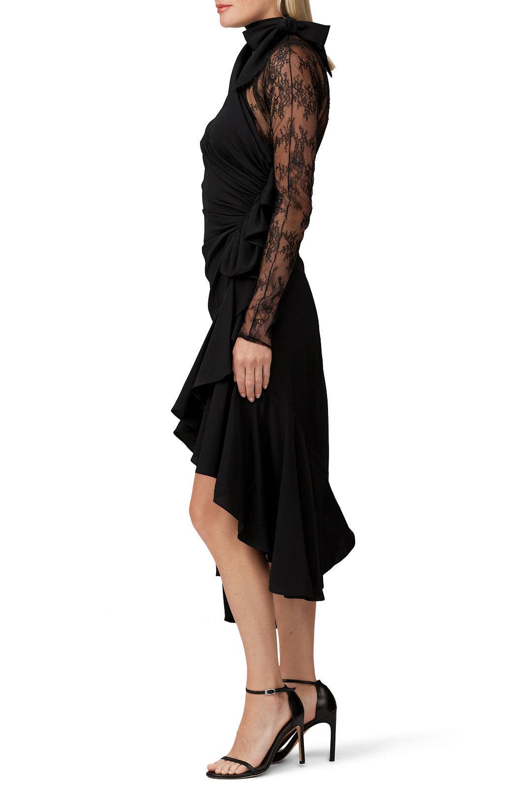 Black Lace Paneled Dress by Philosophy di Lorenzo Serafini 1