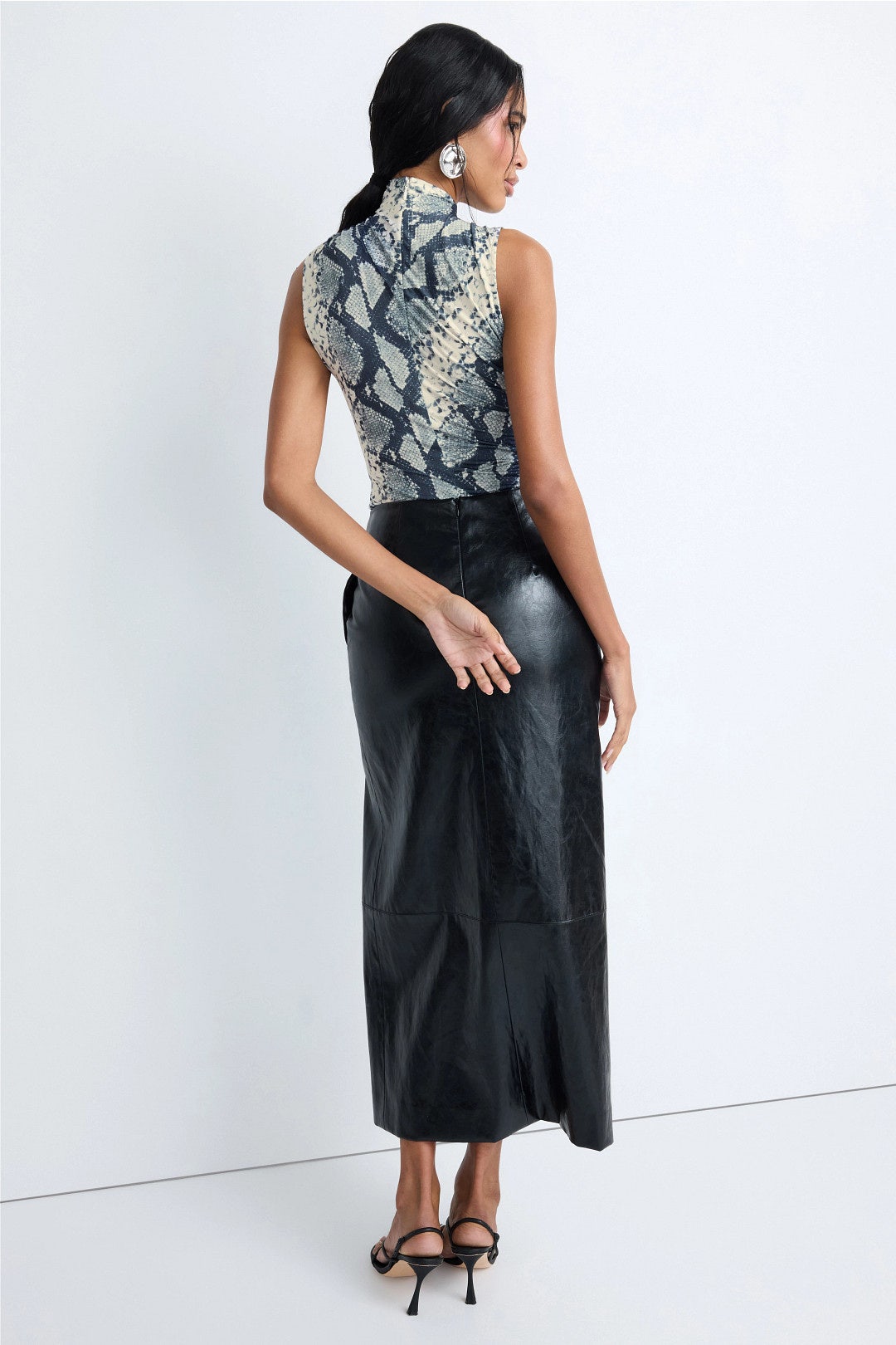 Printed Jersey Ruched Top by LAPOINTE 2