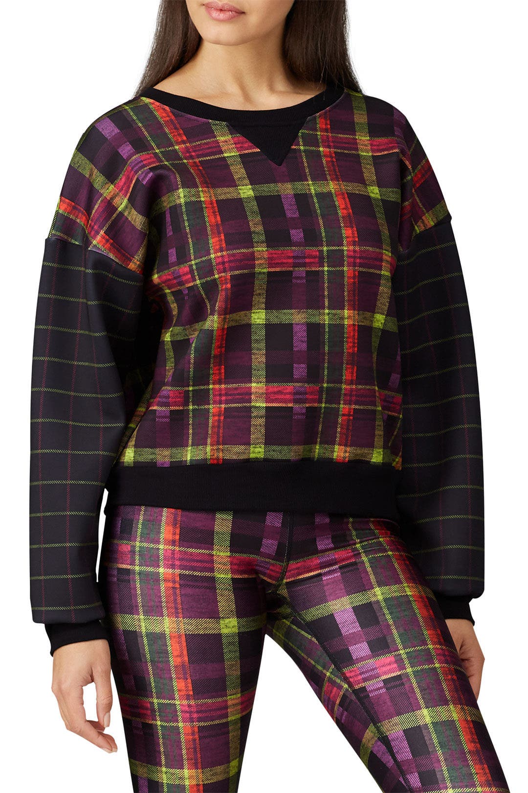 As If Plaid Sweatshirt by Terez 1