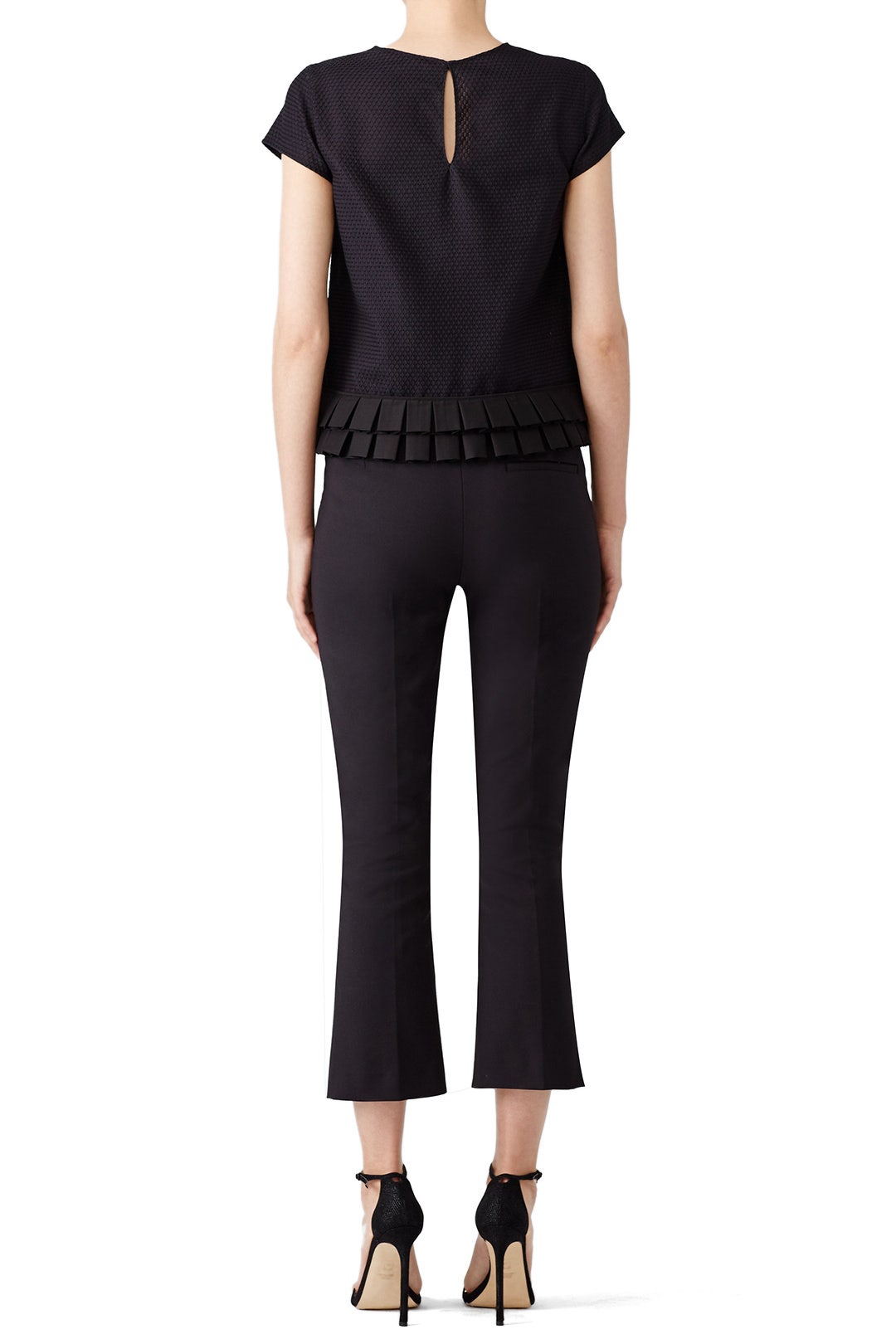 Black Pleat Ruffle Top by Capucci 2