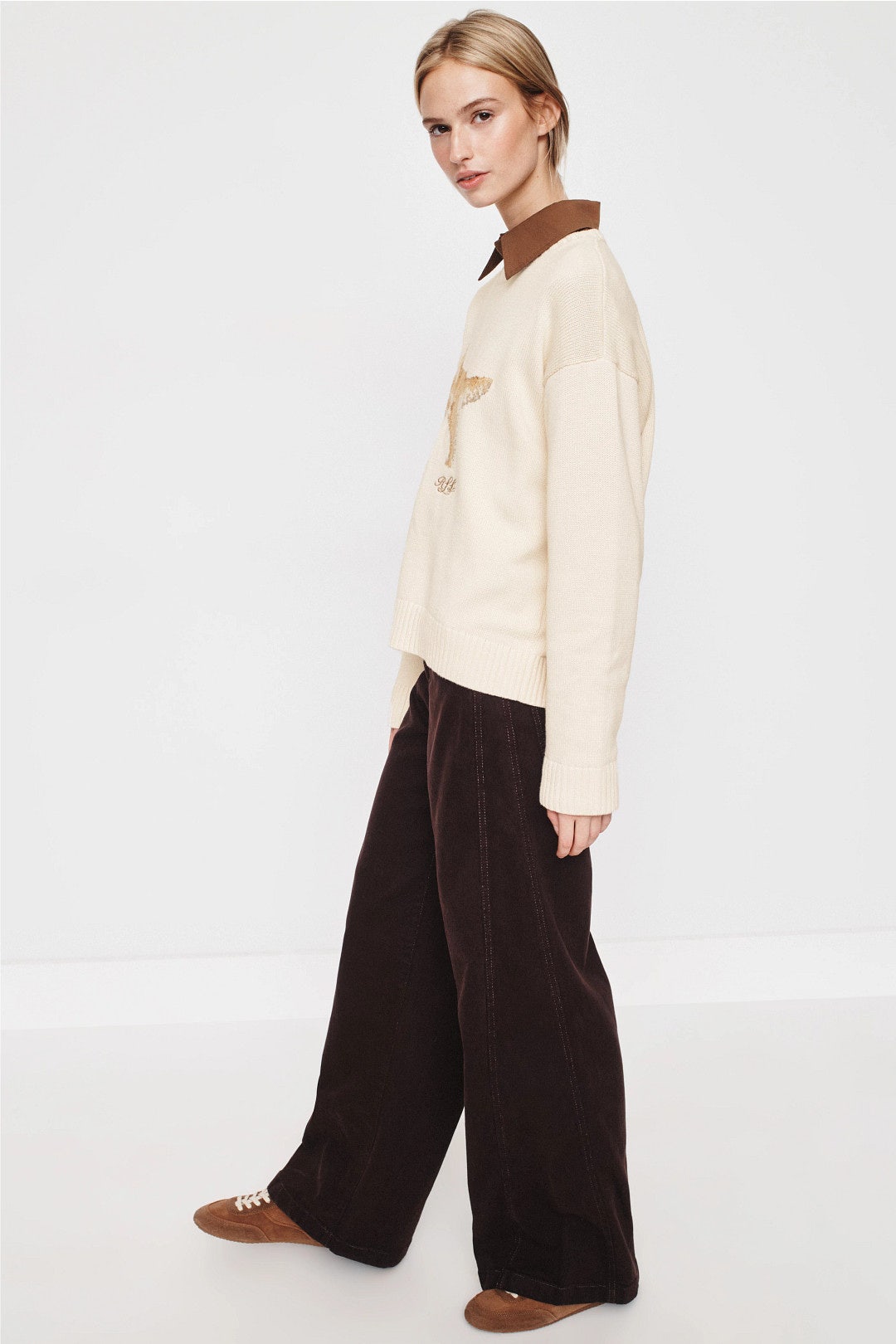 Combed Cotton Riednee Long Sleeve Pullover