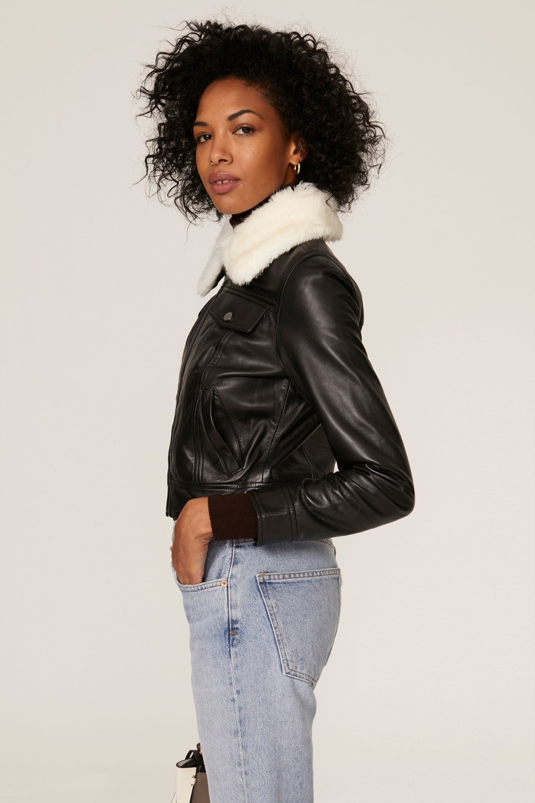 Leather Trucker Jacket by Slate & Willow 1