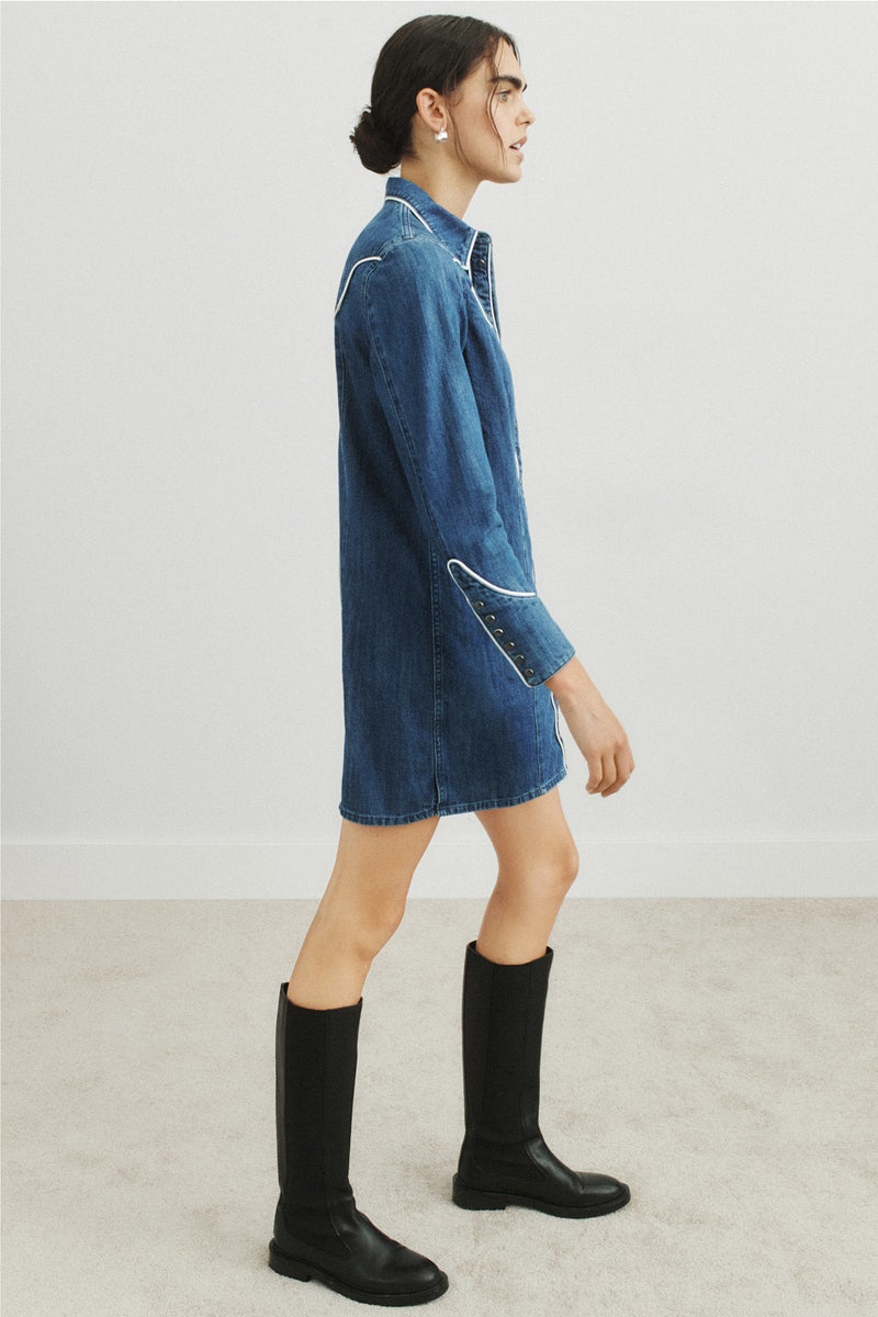 Western Piped Shirt Dress by WRANGLER - Photo 1