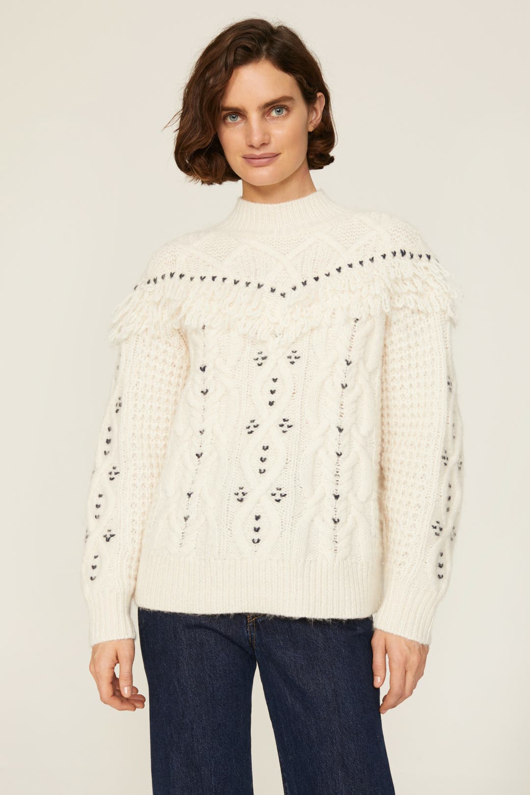 Cream Cable Knit Sweater by Jason Wu x RTR | Rent the Runway