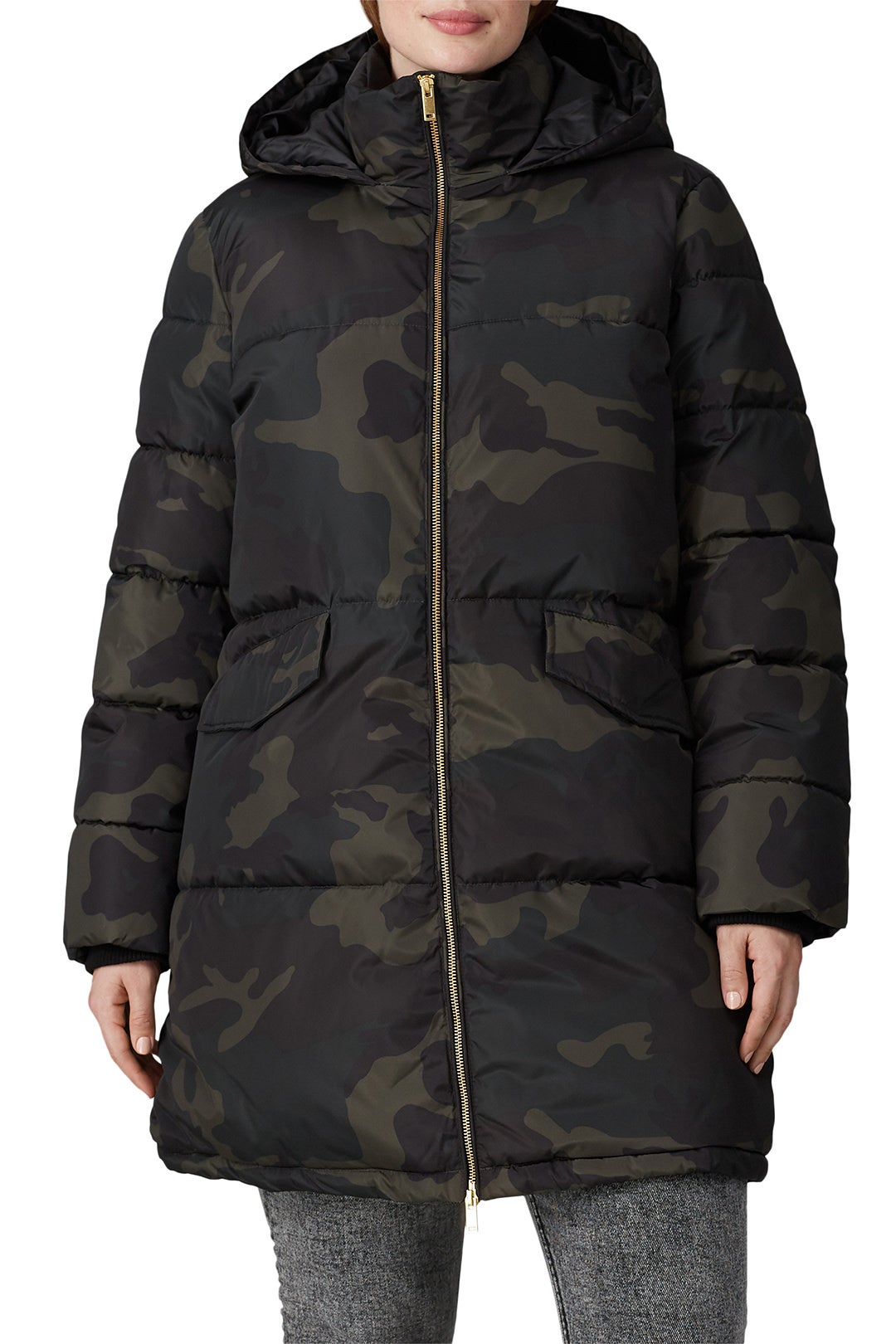 Camo Padded Aop Parka by JUNAROSE 1