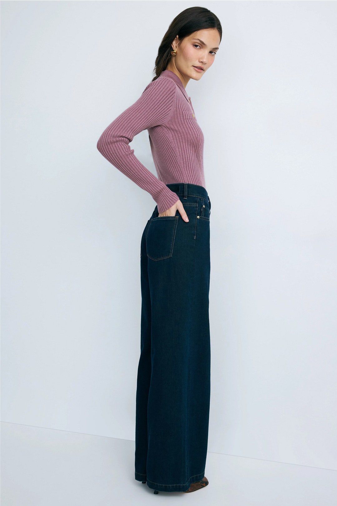 Collared Rib Sweater by Peter Som x RTR 1