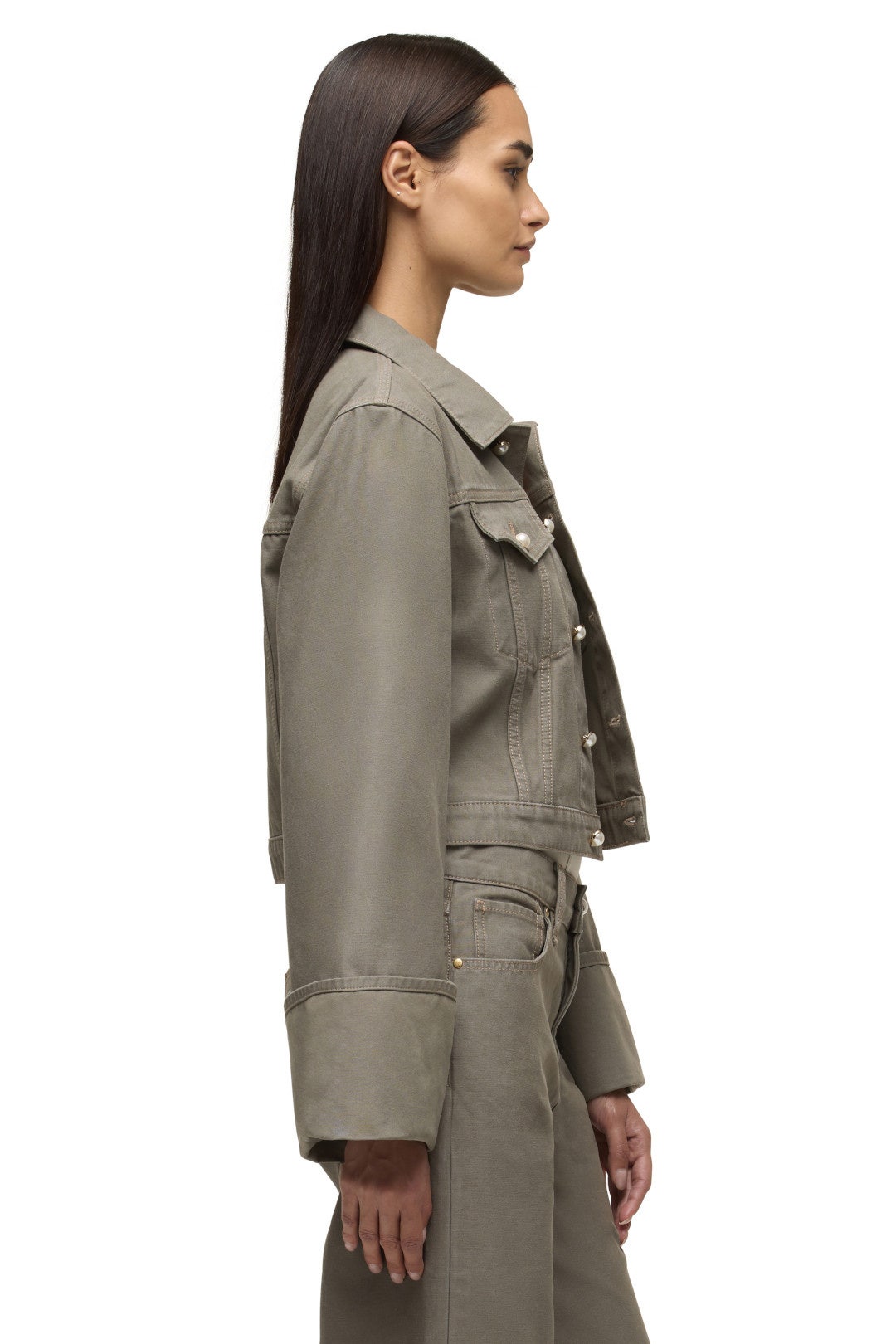 Cuffed Crop Jacket by Hudson 1