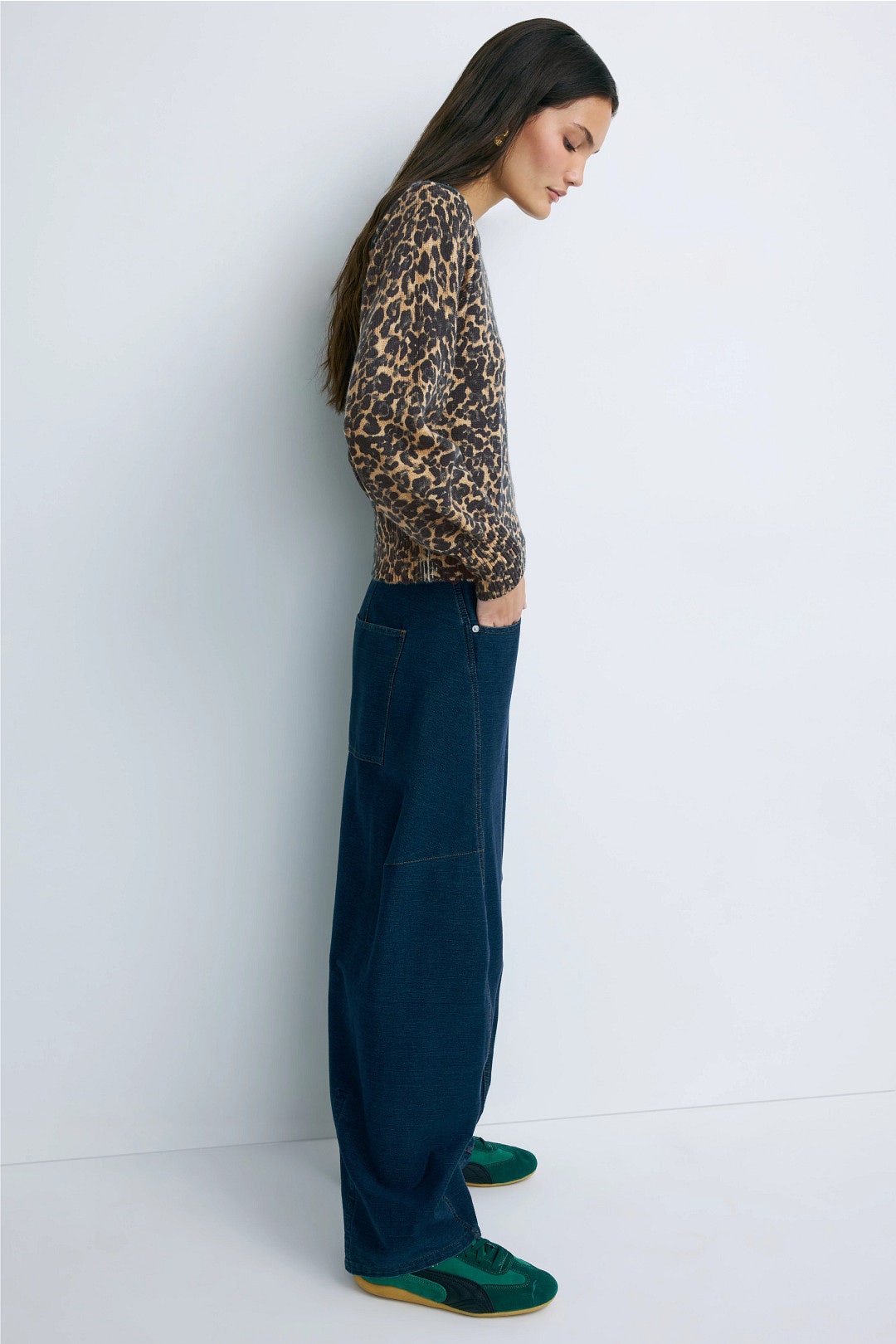 Alma Cheetah Crewneck Sweater by Marine Layer 1