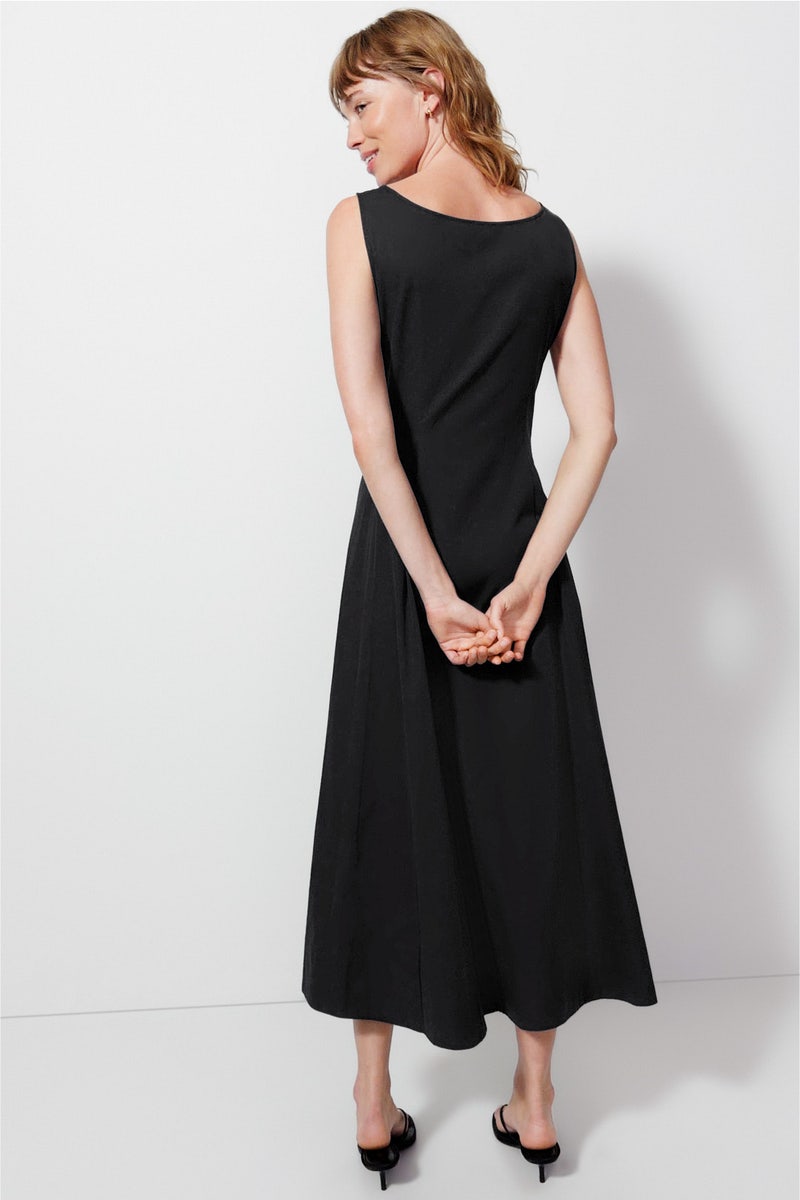 Ellen Tracy - Sleeveless Paneled Midi Dress