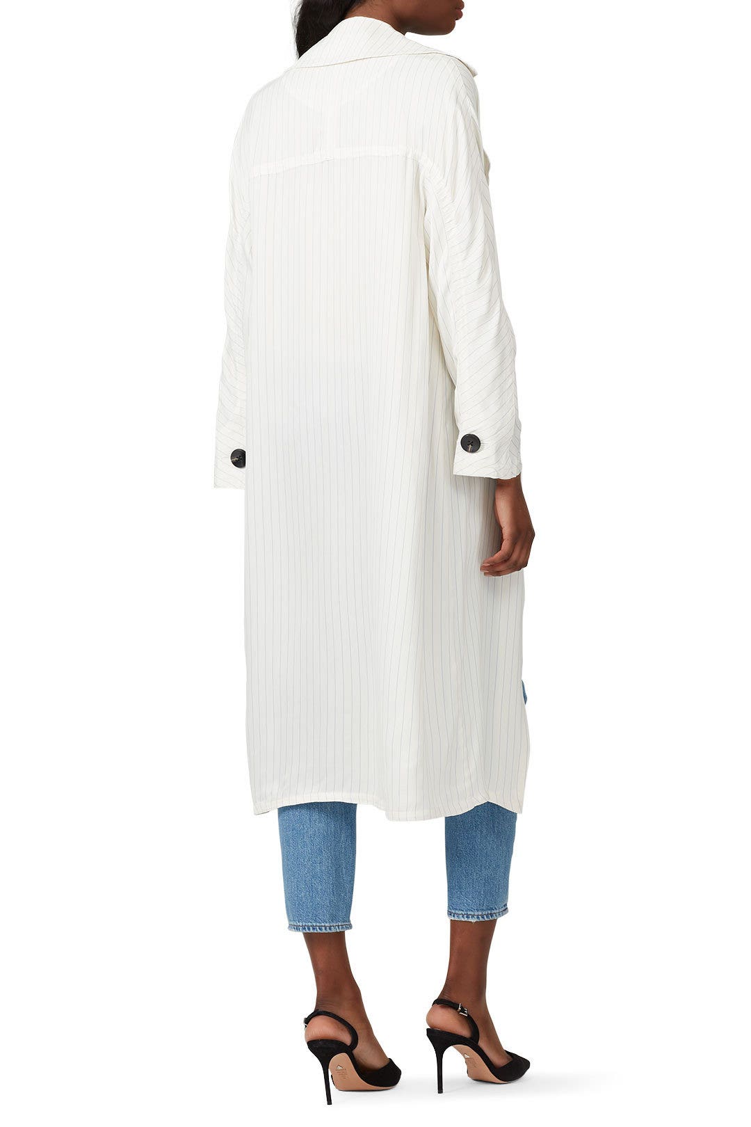 Pinstriped Trench Coat by Self-Portrait 1