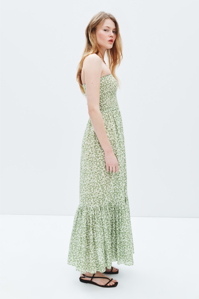 Floral Print Smocked Midi Dress by MICHAEL KORS - Photo 1