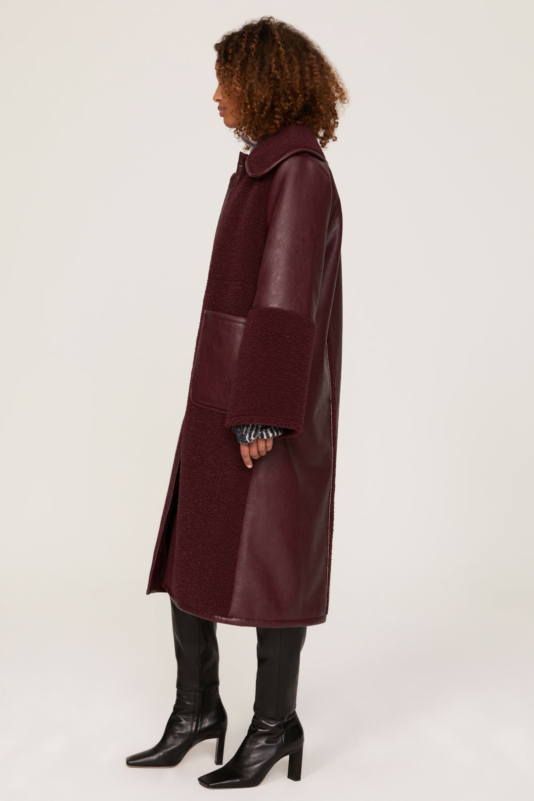 Maroon Shearling Coat by Baum und Pferdgarten | Rent the Runway