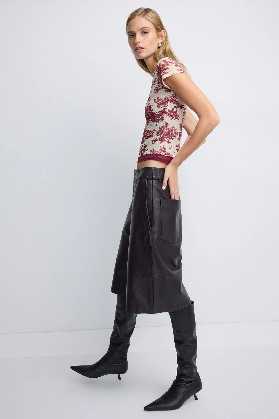 Toile Printed Mini Mesh Tee by MIAOU 1