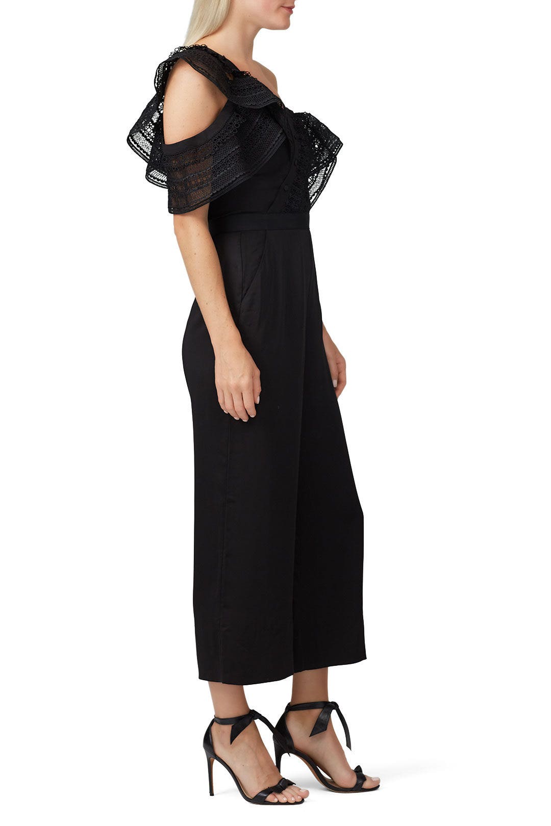 One Shoulder Frilled Jumpsuit by Self-Portrait 1