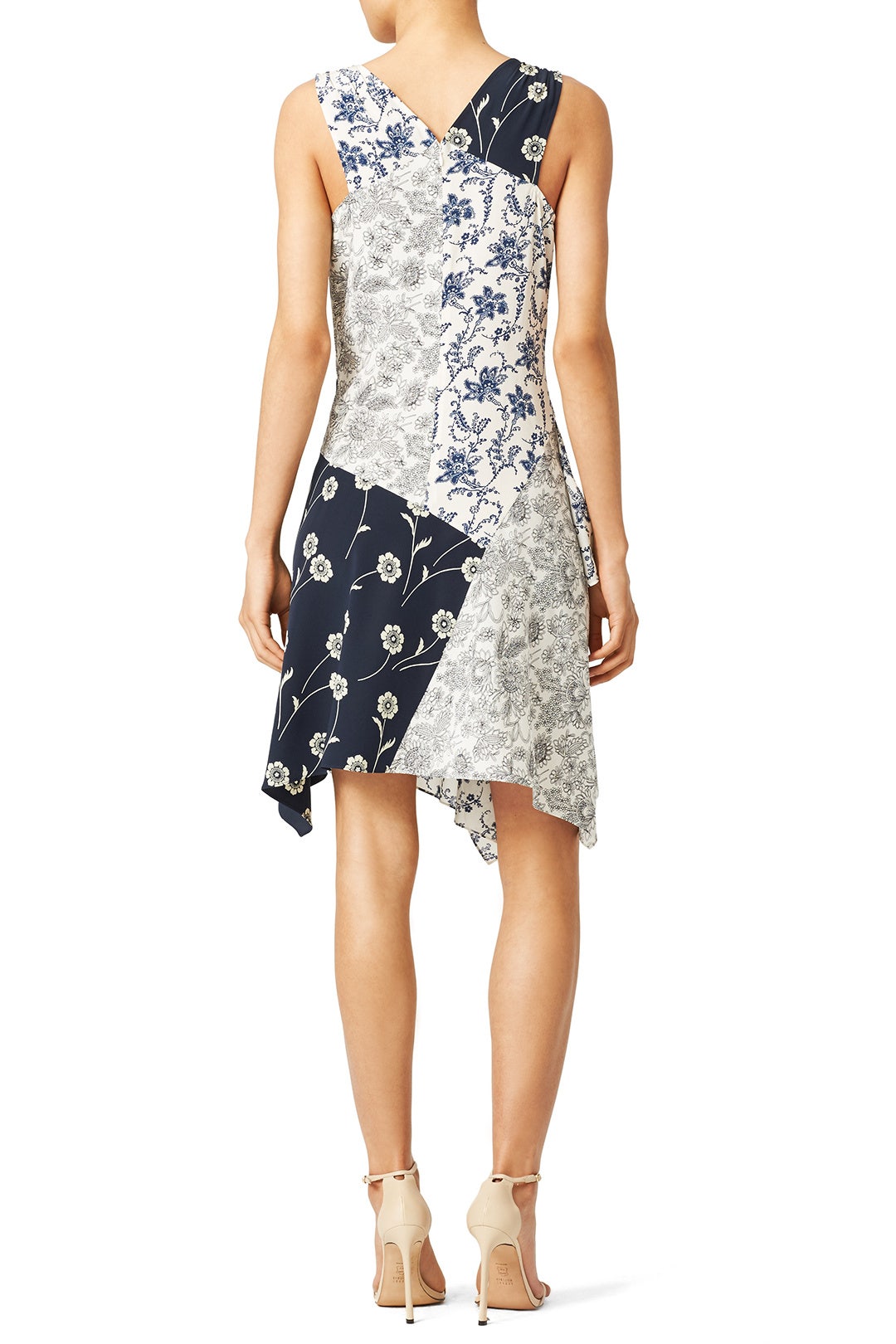 Navy Porcelain Patchwork Dress by Derek Lam 10 Crosby 2