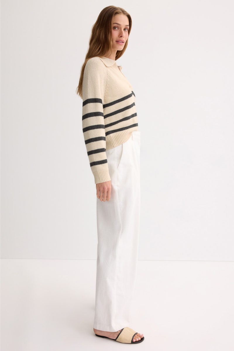 Claire Relaxed Polo Sweater by Marine Layer - Photo 1