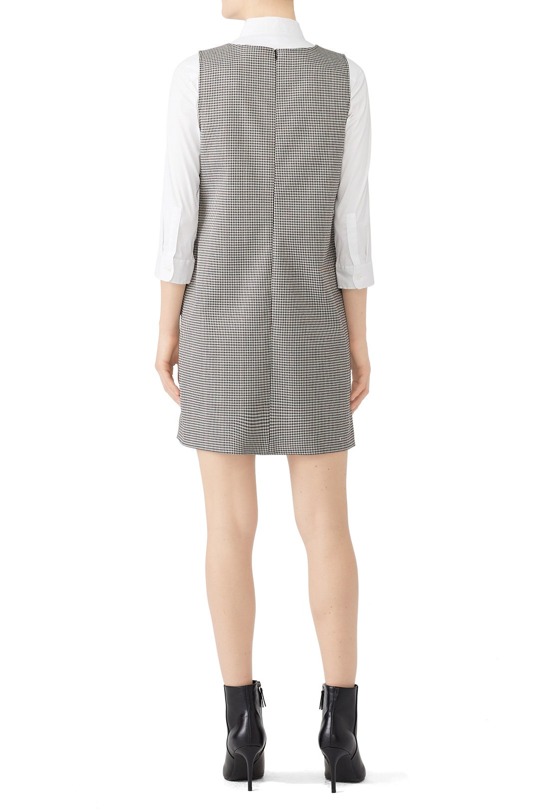 Houndstooth Ruffle Shift by Tara Jarmon 2