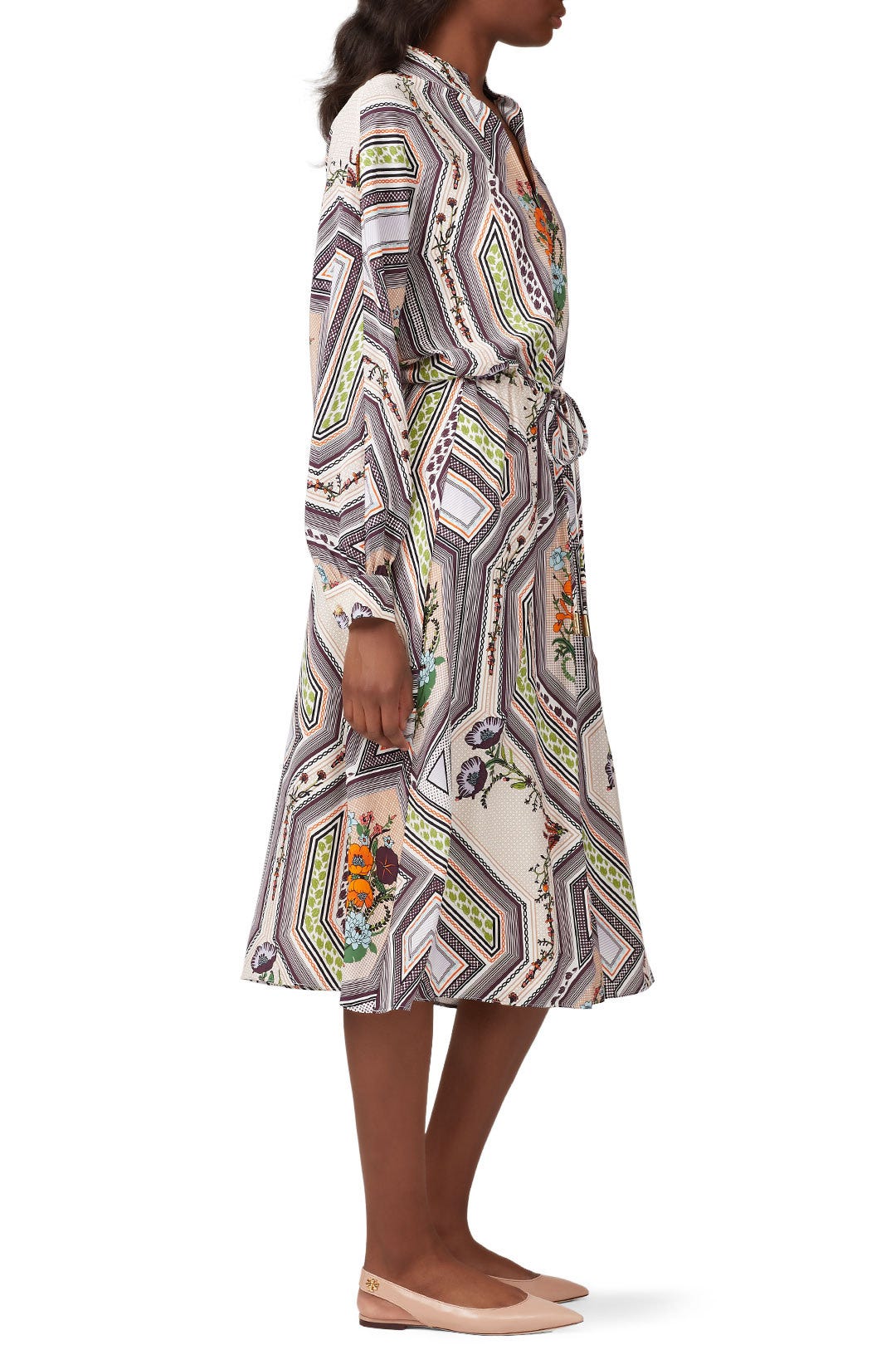 Ivory Homage Printed Dress by Tory Burch 1