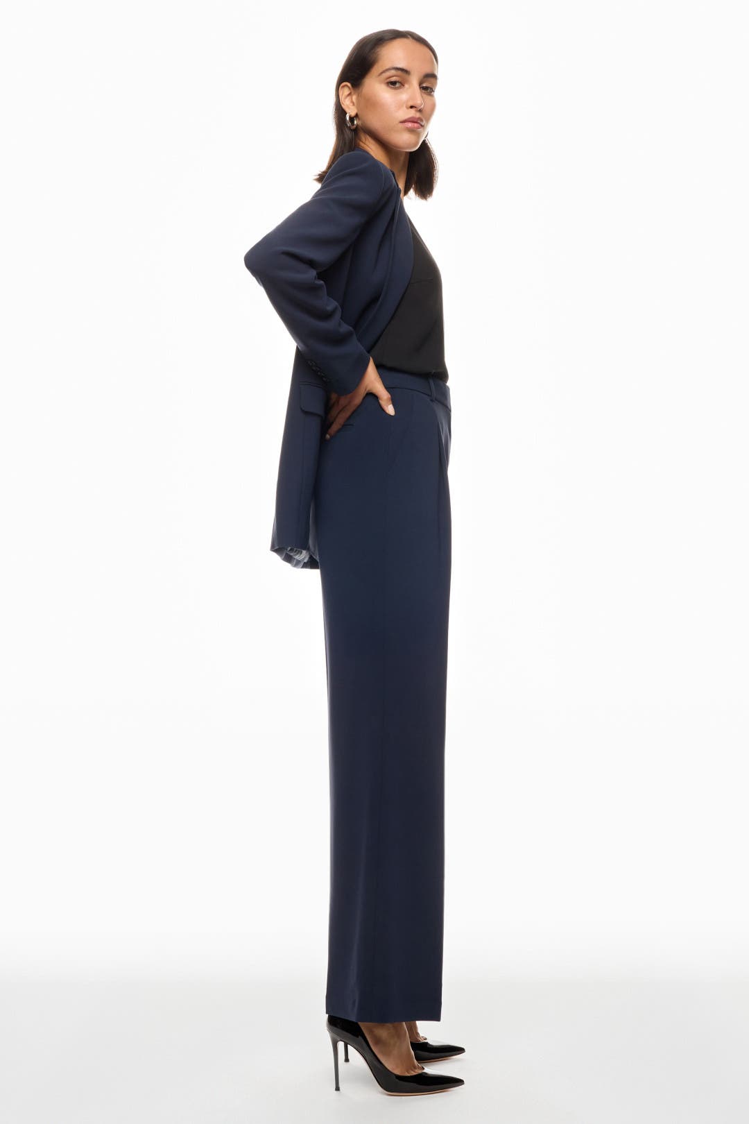 Navy Straight Leg Trouser by MICHAEL KORS | Rent the Runway