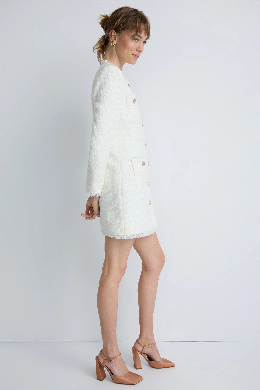 Neile Boucle Long Jacket by Milly 2