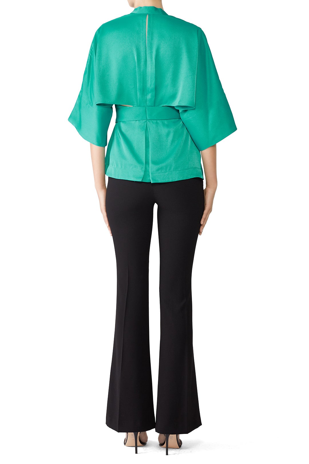 Peacock V-Neck Blouse by Tome 2