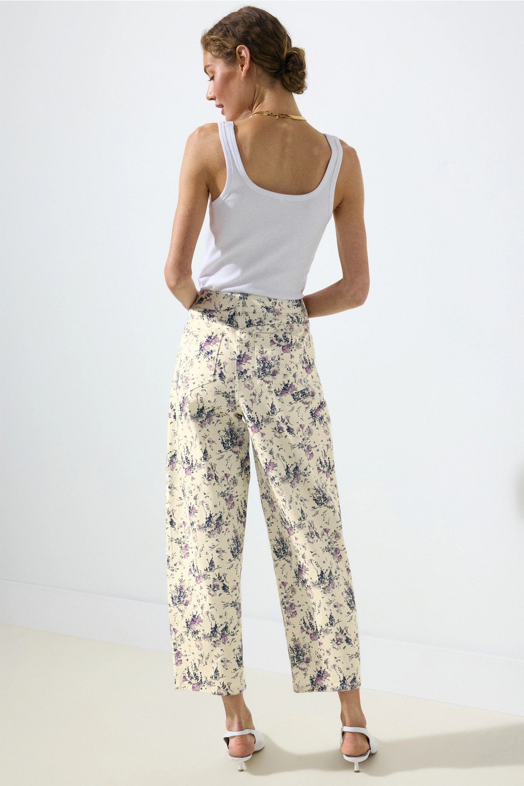 Printed Denim Cropped Pants by Adam Lippes x RTR 2