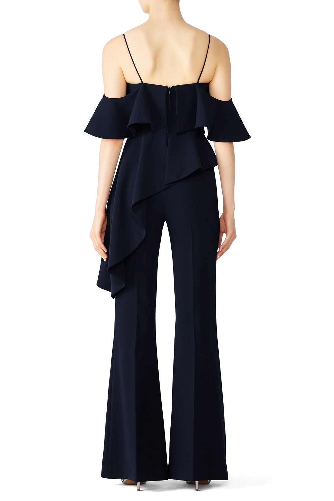Navy Cold Shoulder Jumpsuit by Christian Siriano 1