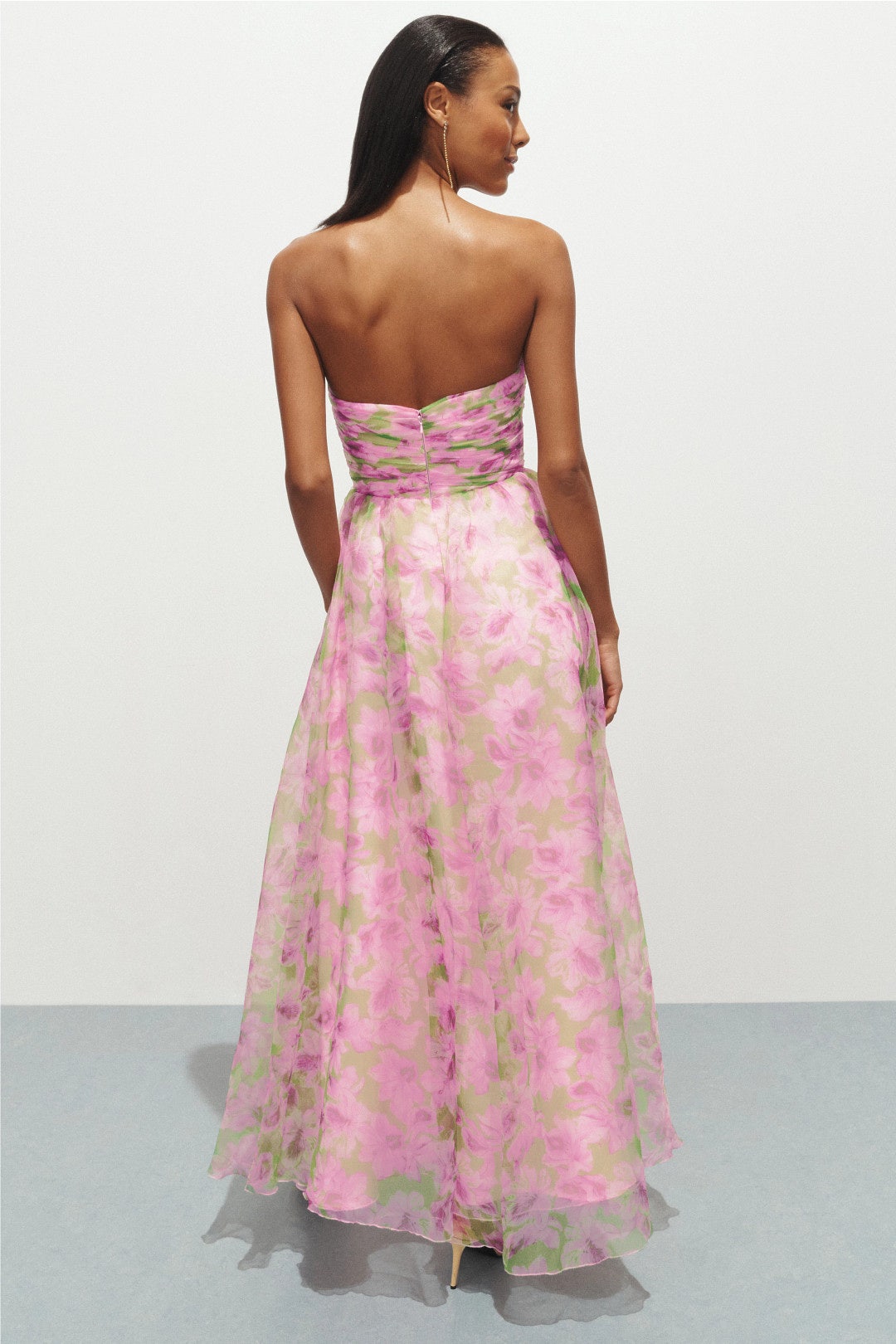 Strapless Floral Gown by Ieena for Mac Duggal 2