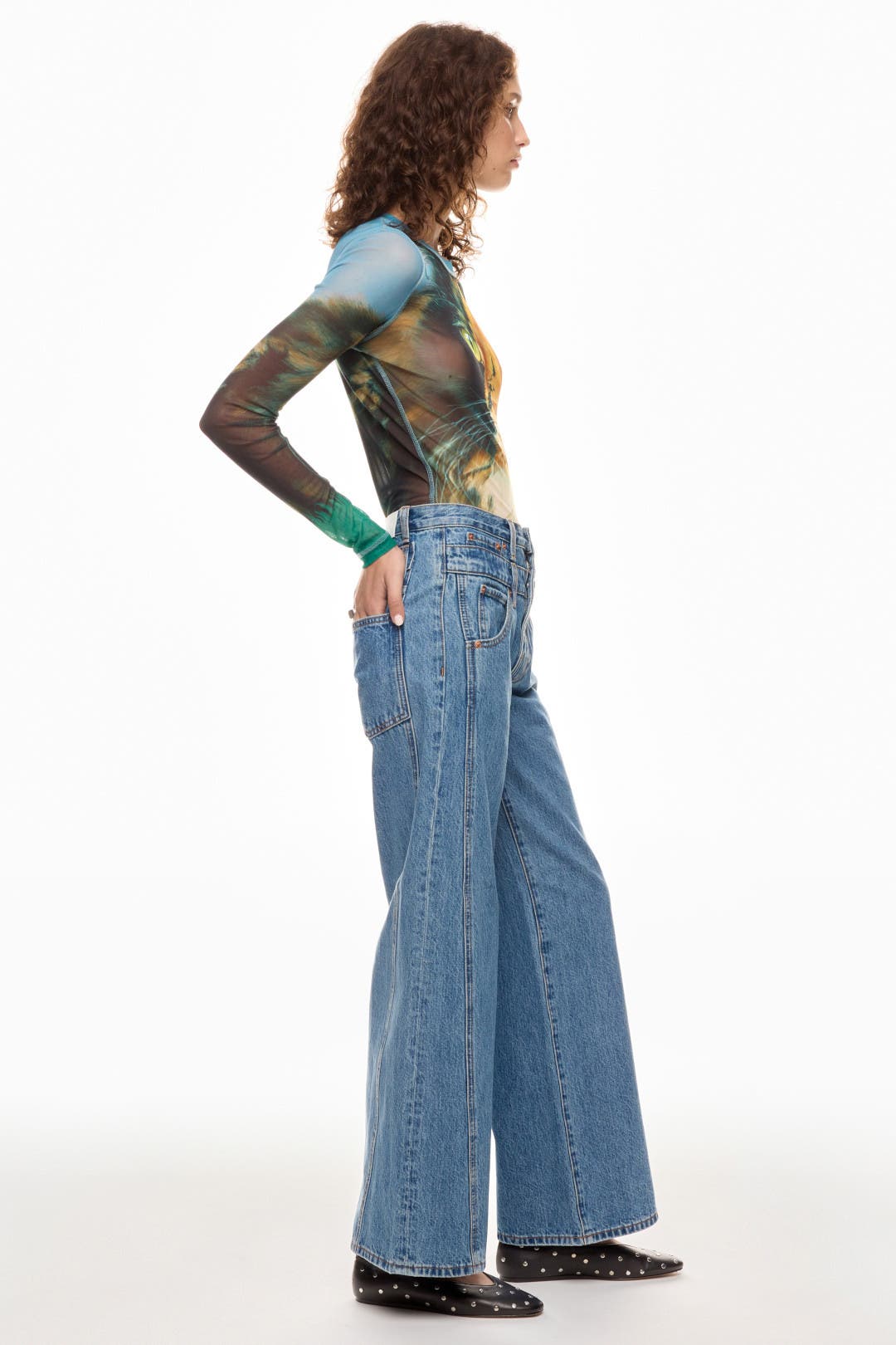 Cat Graphic Mesh Top by JW Anderson | Rent the Runway