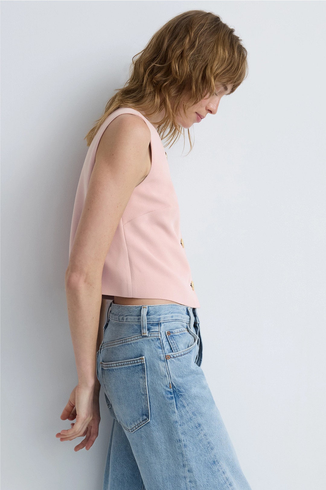 Button Front Sleeveless Top by Adam Lippes x RTR 2
