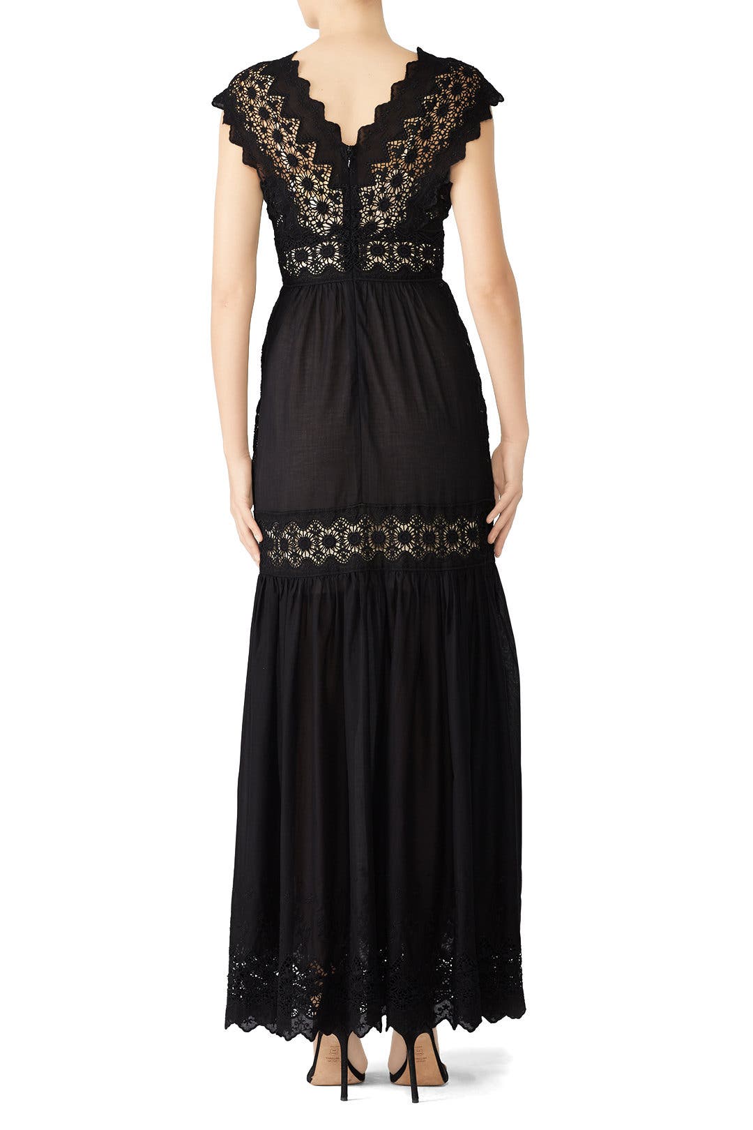 【新品】　Emboridered Lace Back Dress chu25419mx_emerald_back.jpg