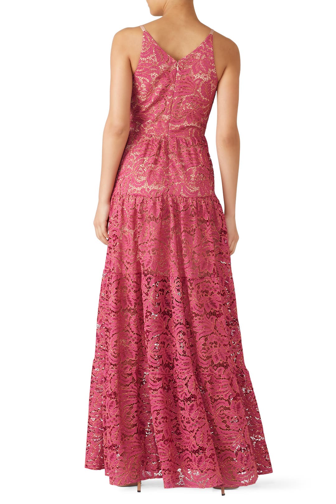 Fuchsia Melina Lace Maxi by Dress The Population | Rent the Runway