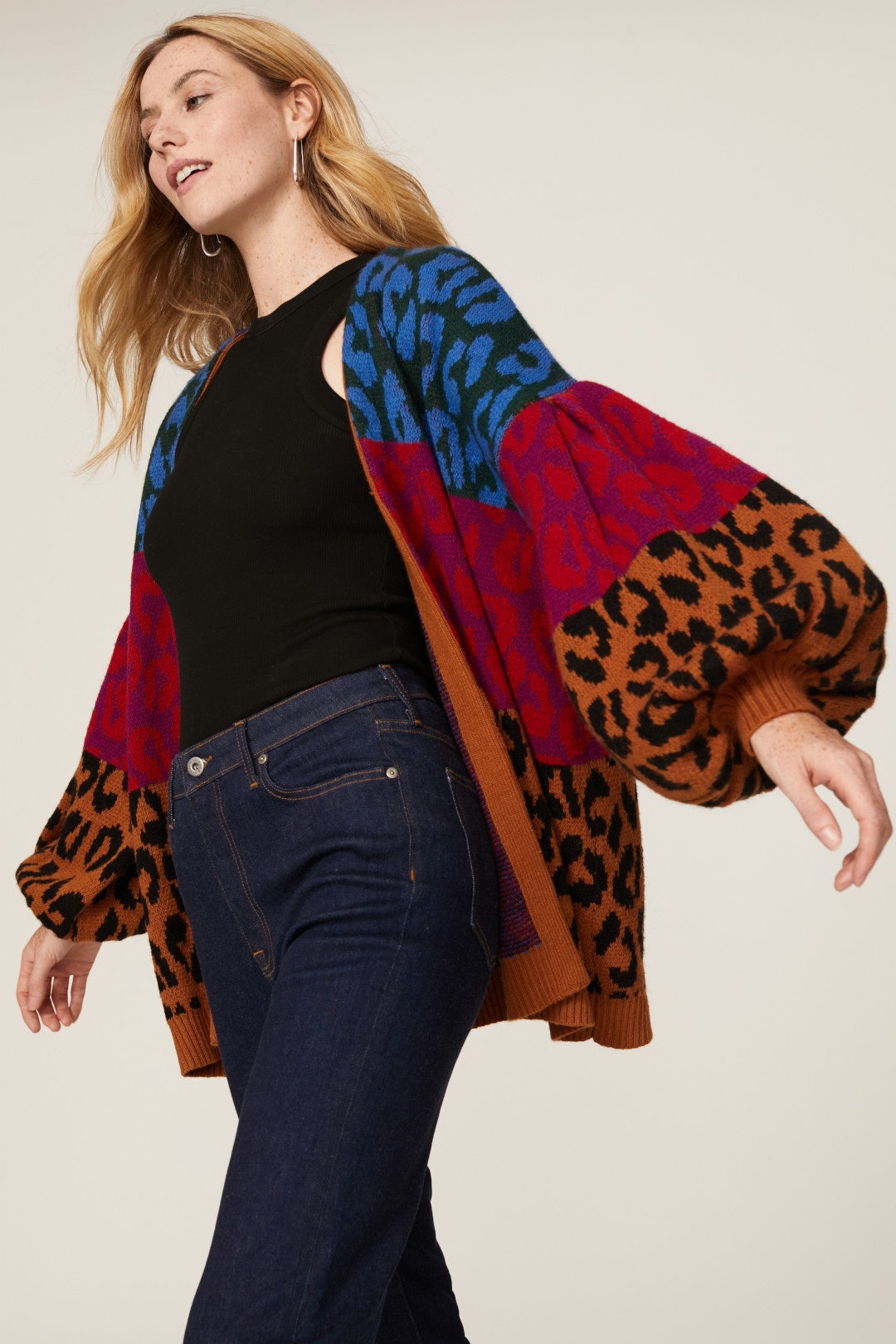 Colorblock Leopard Cardigan by FARM Rio 1