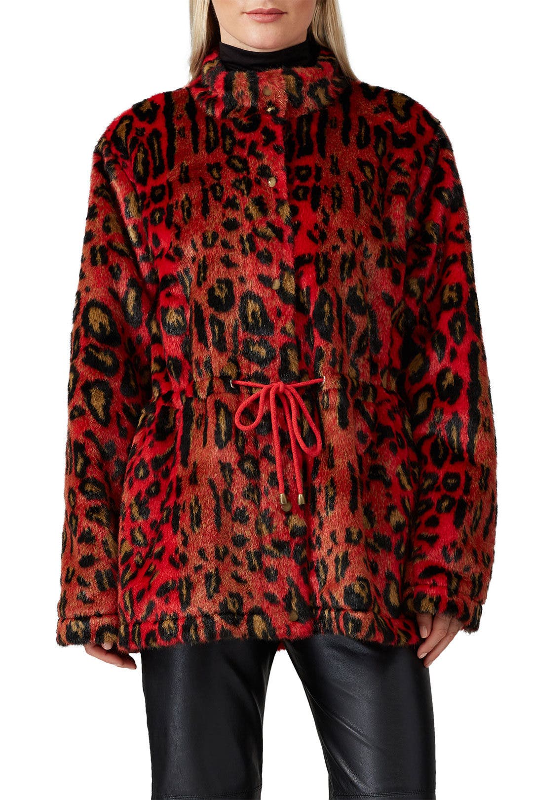 Faux Fur Leopard Anorak Jacket by Nicole Miller | Rent the Runway