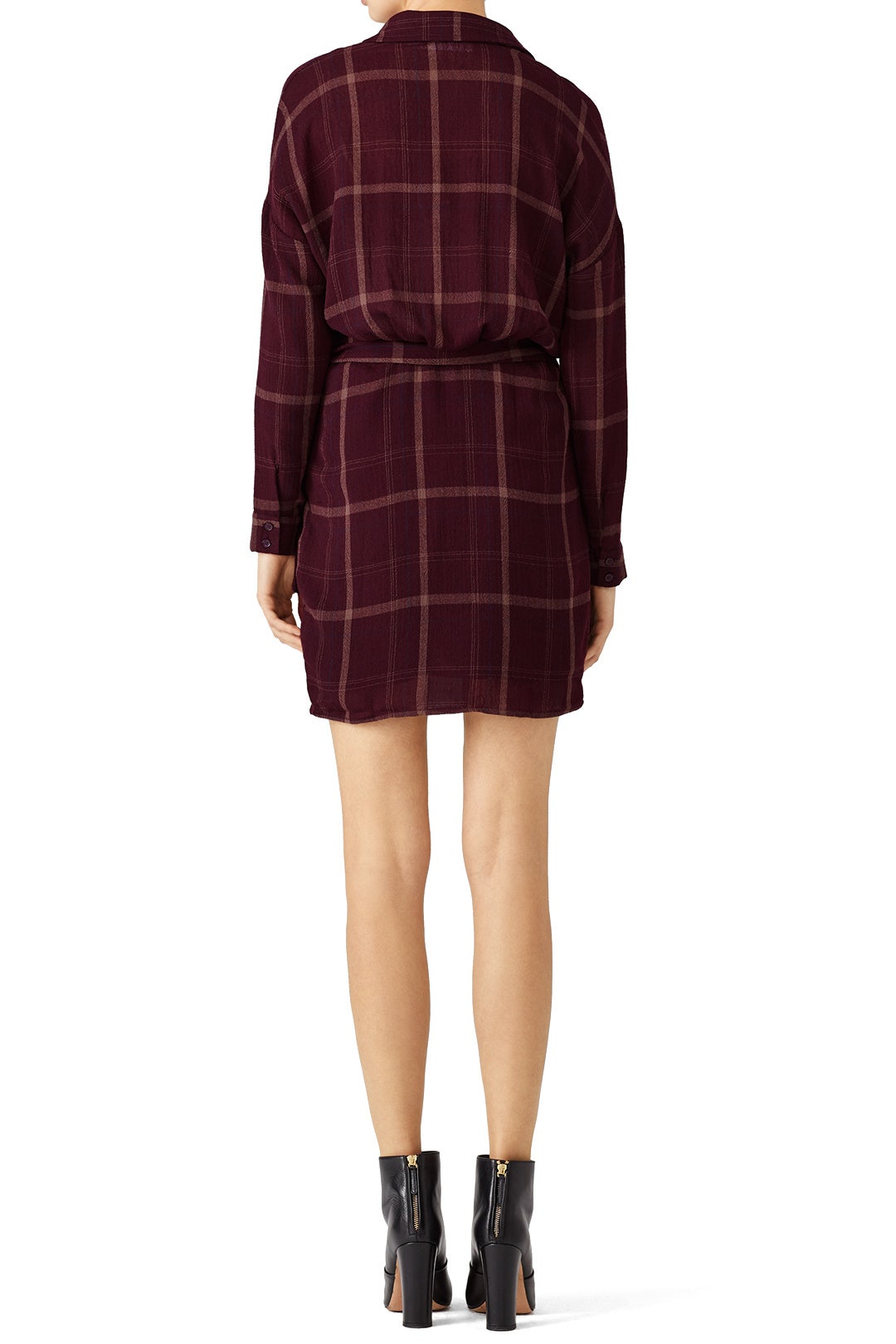 Rue Plaid Wrap Dress by ASTR the Label 1