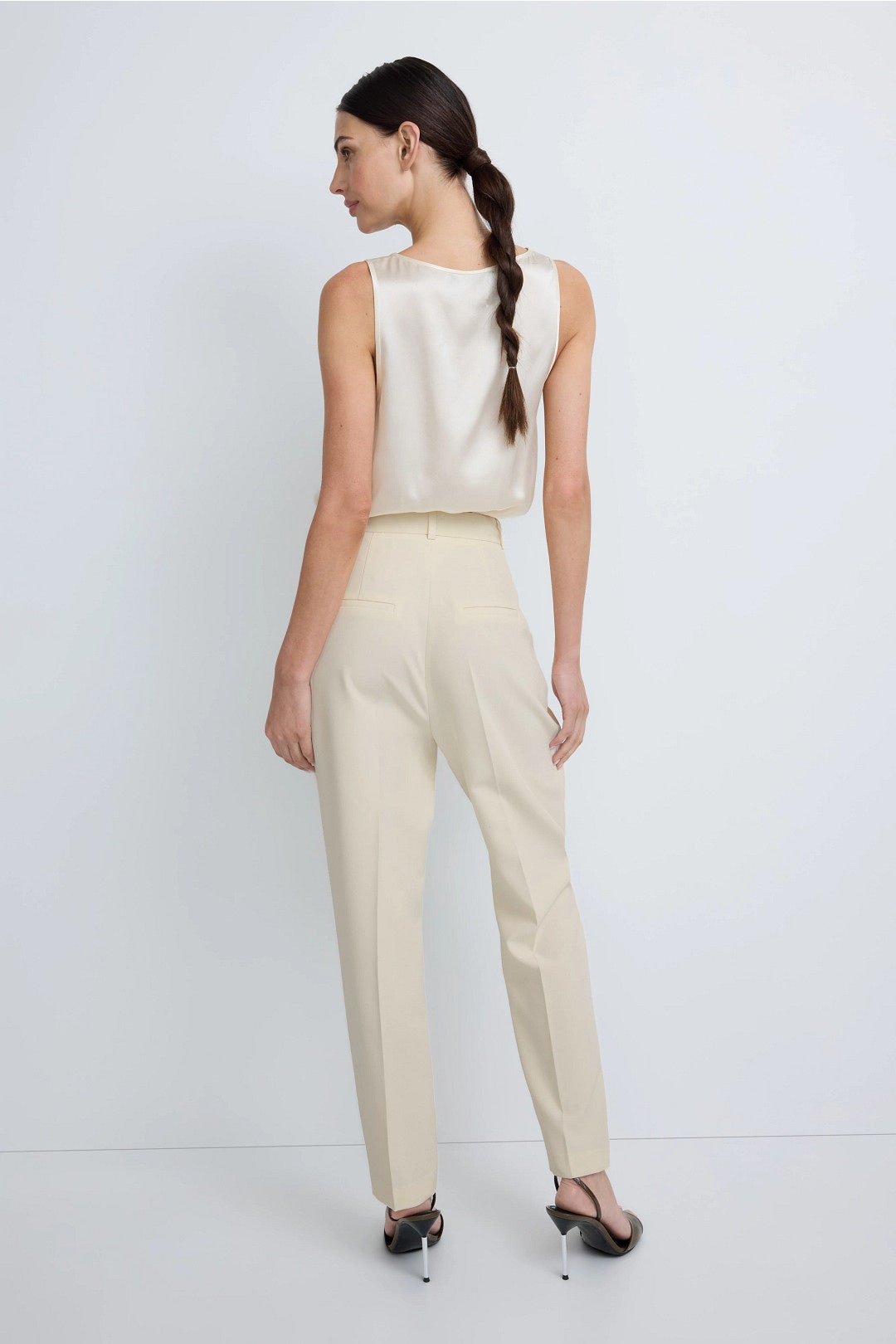 Crop Pleated Pants by LAPOINTE 2