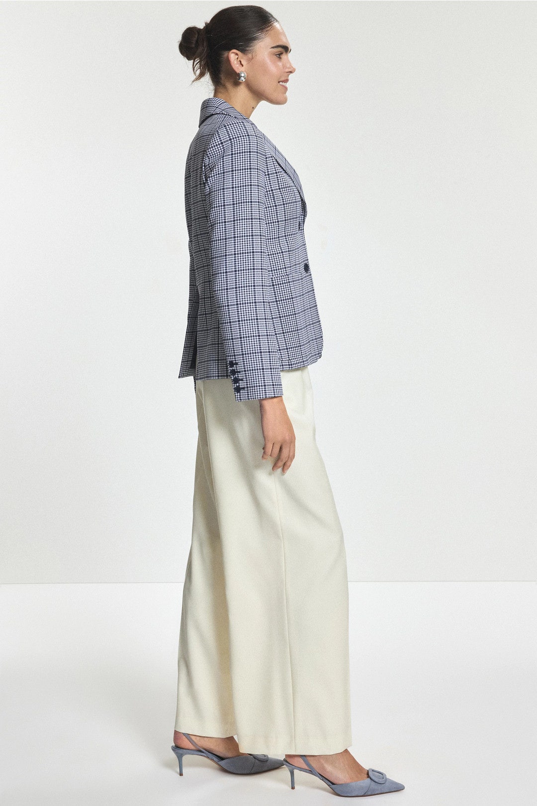 Plaid Patch Pocket Fitted Blazer by MICHAEL KORS 1