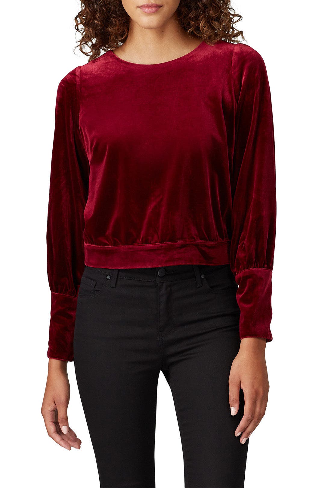 Red Stella Velvet Blouse by Adelyn Rae 1