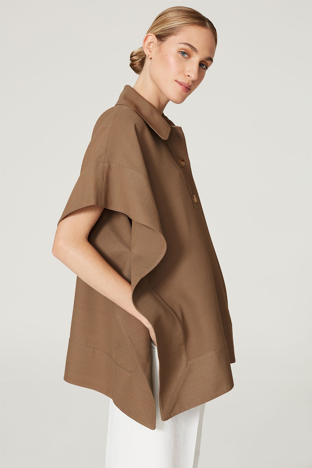 Flounce Hem Polo Shirt by Co 1